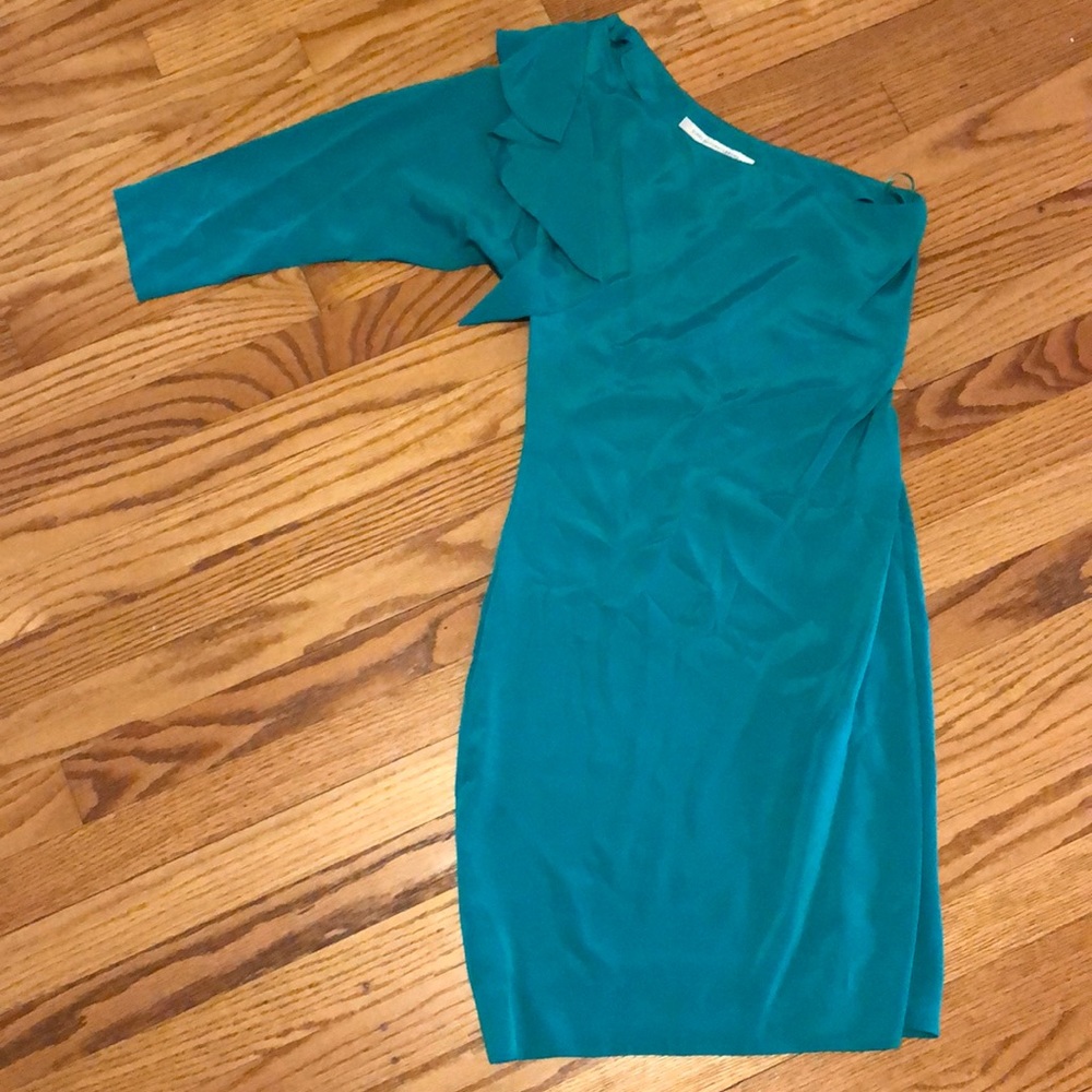DVF silk one shoulder dress